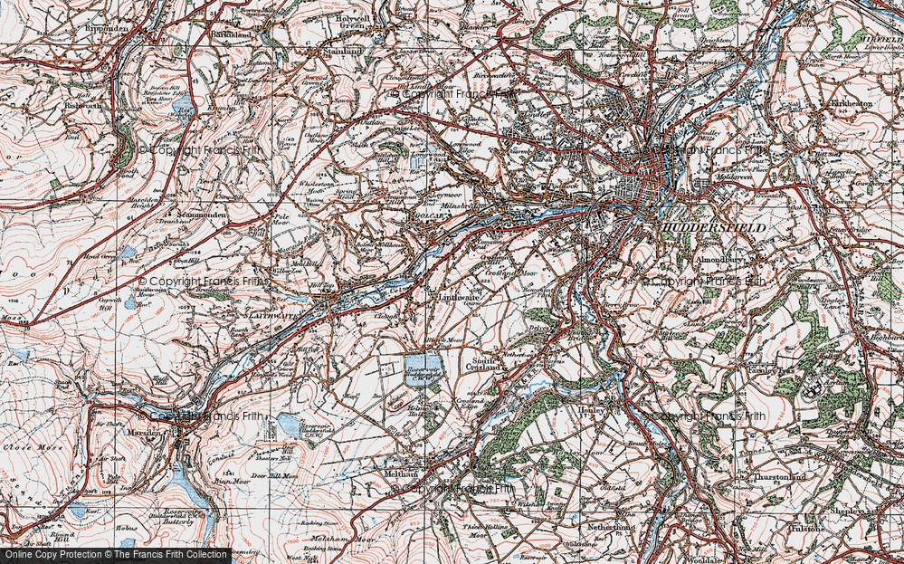 Old Map of Linthwaite, 1925 in 1925