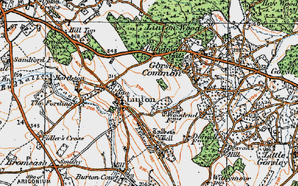 Old map of Linton Wood in 1919