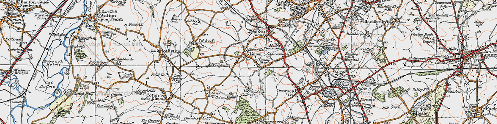 Old map of Linton in 1921