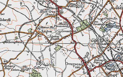 Old map of Linton Heath in 1921