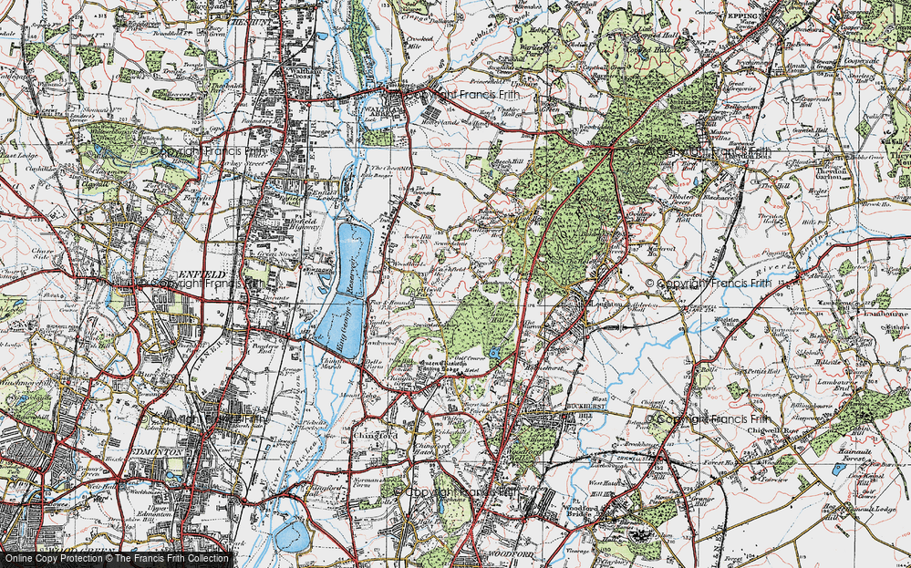 Old Map of Lippitts Hill, 1920 in 1920