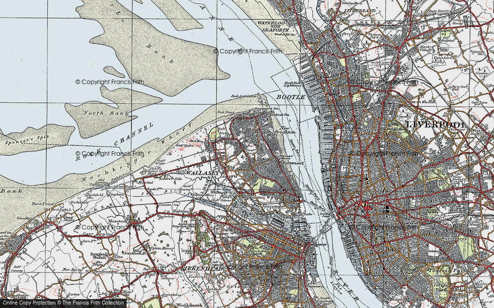 Old Map of Liscard, 1923 in 1923