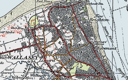Old map of Liscard in 1923