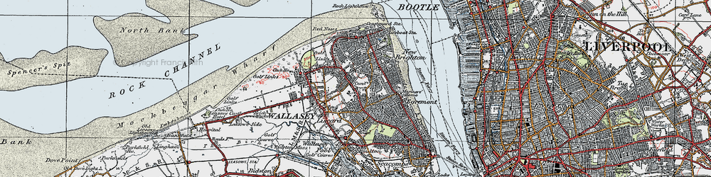 Old map of Liscard in 1923