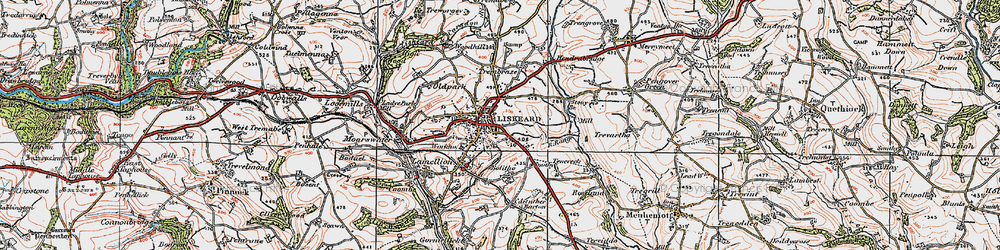 Old map of Liskeard in 1919