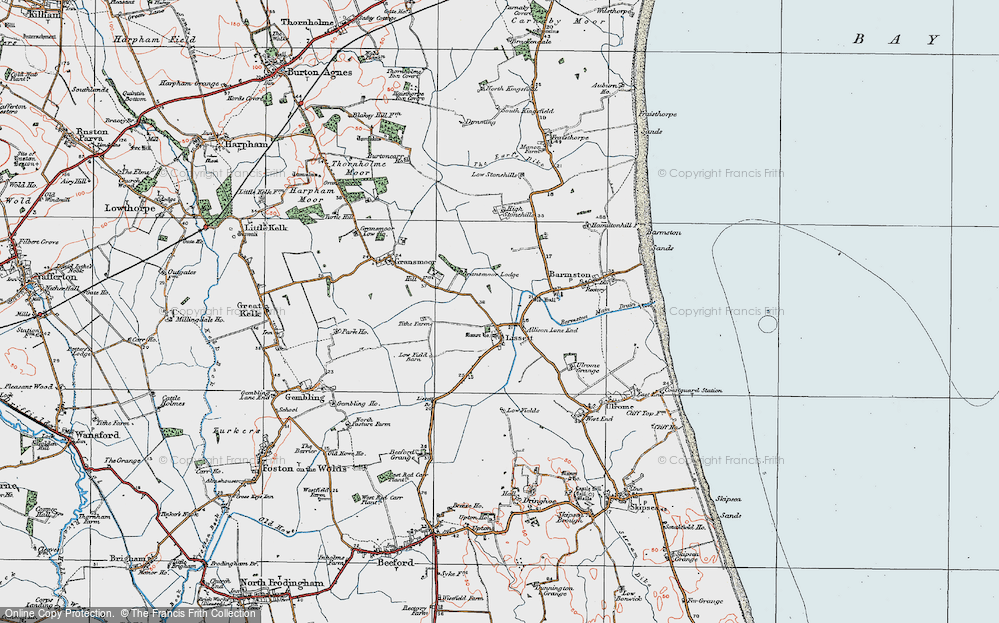 Old Map of Lissett, 1924 in 1924