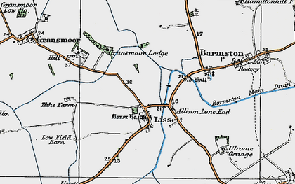Old map of Allison Lane End in 1924