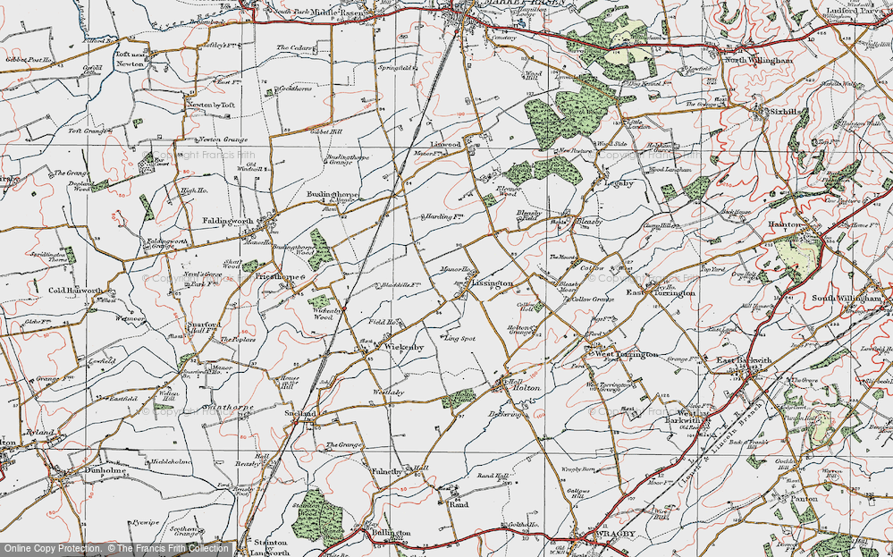 Old Map of Lissington, 1923 in 1923