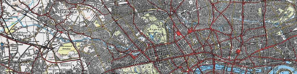 Old map of Lisson Grove in 1920