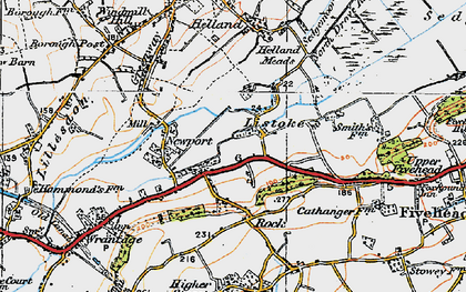 Old map of Listock in 1919