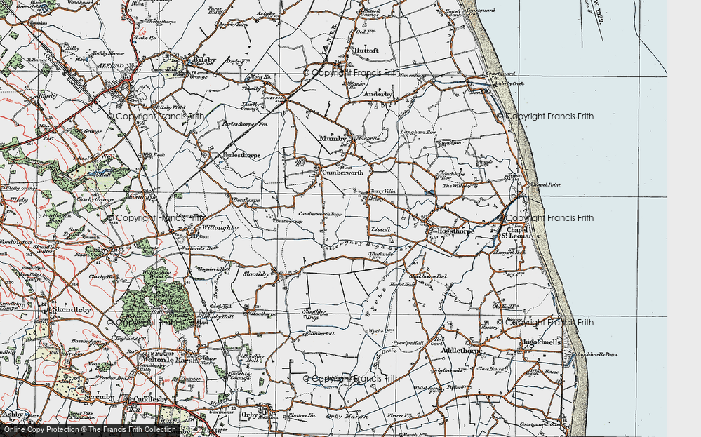 Old Map of Listoft, 1923 in 1923