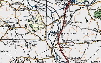 Old map of Liston in 1921