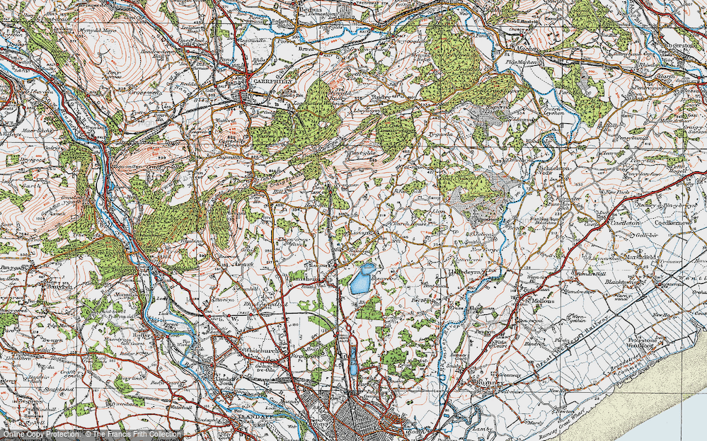 Old Map of Lisvane, 1919 in 1919