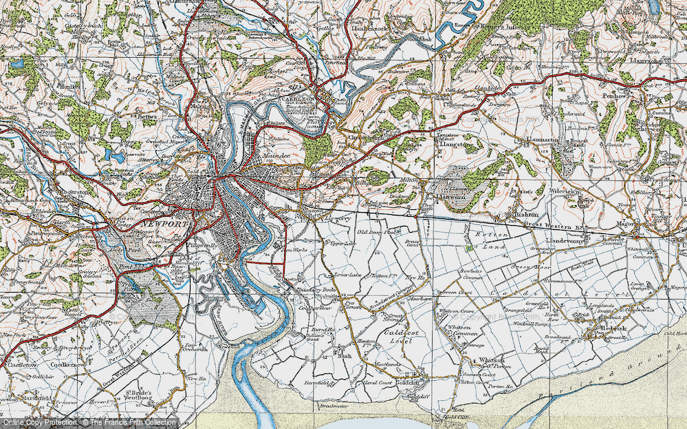 Old Map of Liswerry, 1919 in 1919