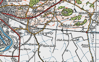 Old map of Liswerry in 1919