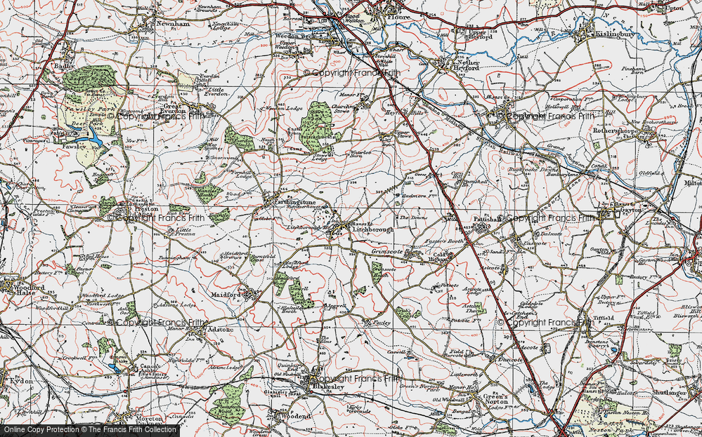 Old Map of Litchborough, 1919 in 1919