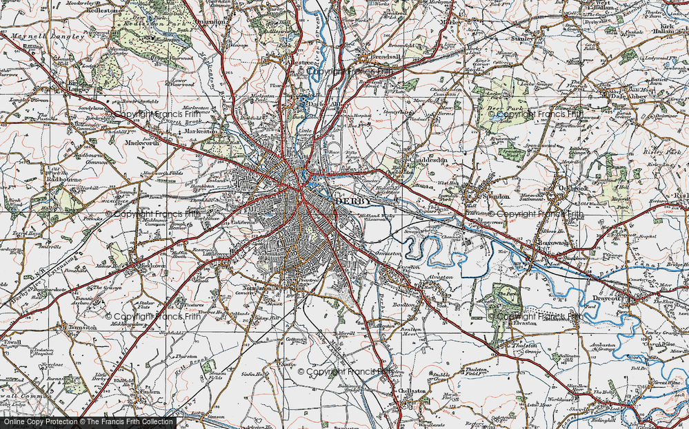 Old Map of Litchurch, 1921 in 1921