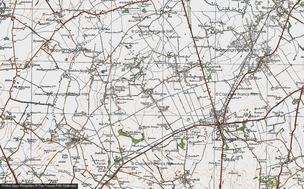Old Map of Litlington, 1920 in 1920
