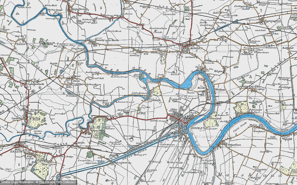 Old Map of Little Airmyn, 1924 in 1924