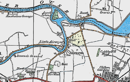 Old map of Little Airmyn in 1924