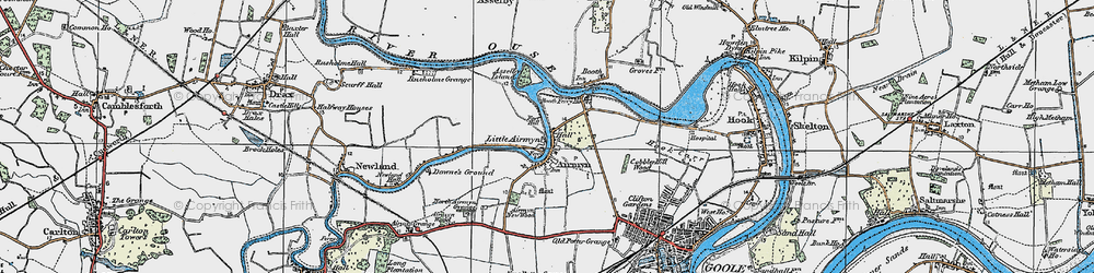 Old map of Little Airmyn in 1924