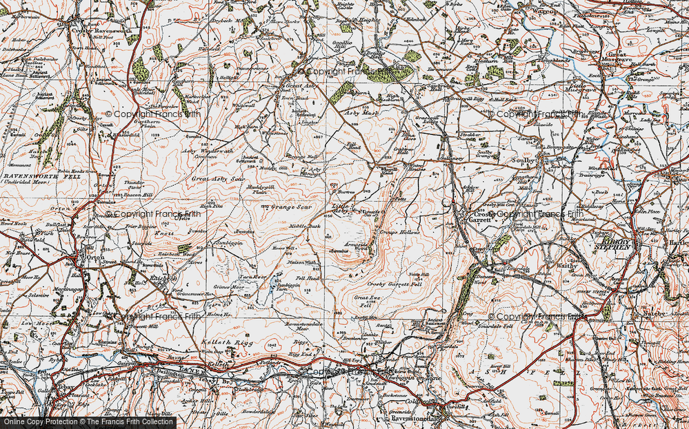 Old Map of Historic Map covering Armaside Wood in 1925
