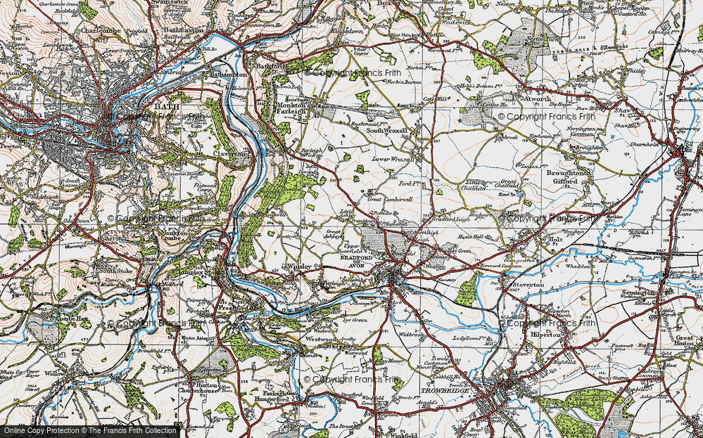 Old Map of Little Ashley, 1919 in 1919