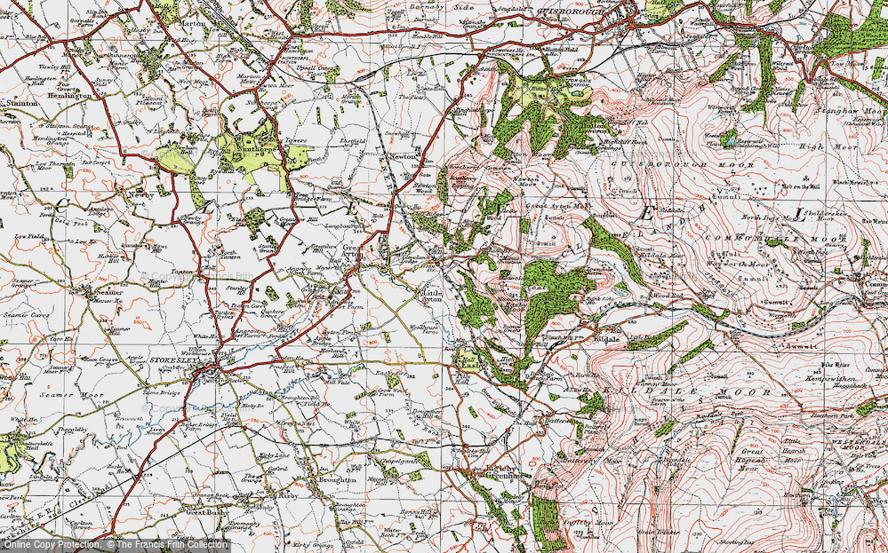 Old Map of Little Ayton, 1925 in 1925