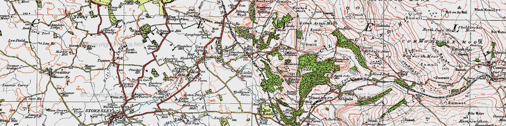 Old map of Captain Cook's Monument in 1925