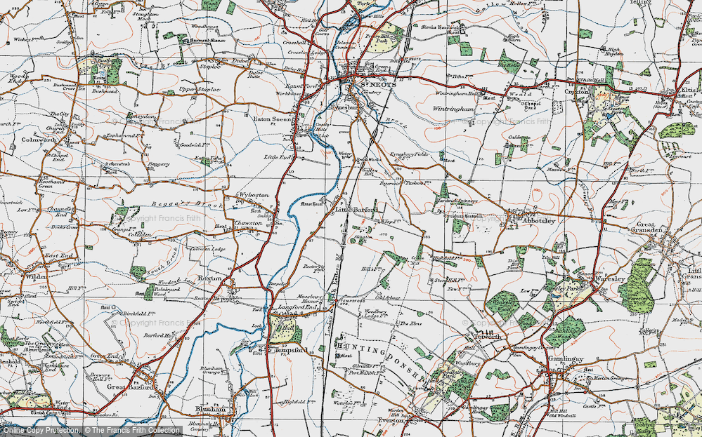 Old Map of Historic Map covering Alington Hill in 1919