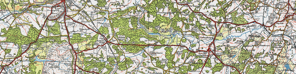 Old map of Tollslye in 1920