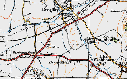 Old map of Little Beckford in 1919