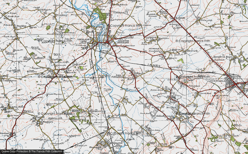 Old Map of Little Billington, 1920 in 1920