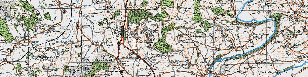 Old map of Little Birch in 1919