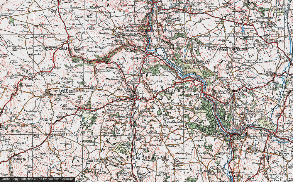 Old Map of Little Bolehill, 1923 in 1923