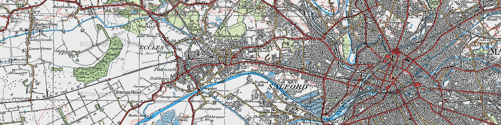 Old map of Little Bolton in 1924