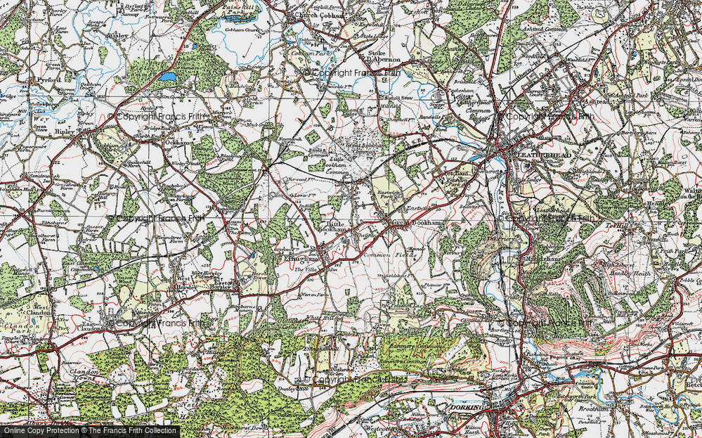 Old Map of Little Bookham, 1920 in 1920
