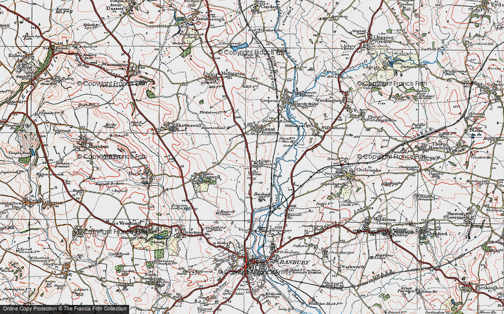 Old Map of Little Bourton, 1919 in 1919