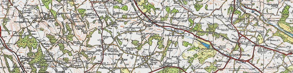 Old map of Little Boys Heath in 1919