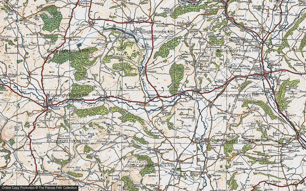 Old Map of Historic Map covering Burrow in 1920