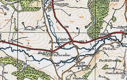 Old map of Little Brampton in 1920