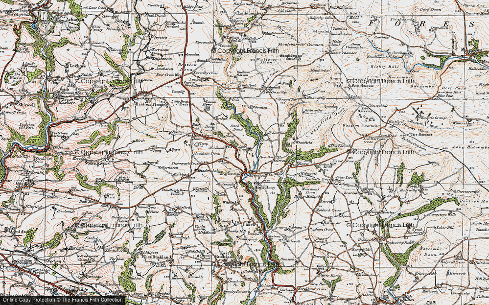 Old Map of Historic Map covering Berry Hill in 1919