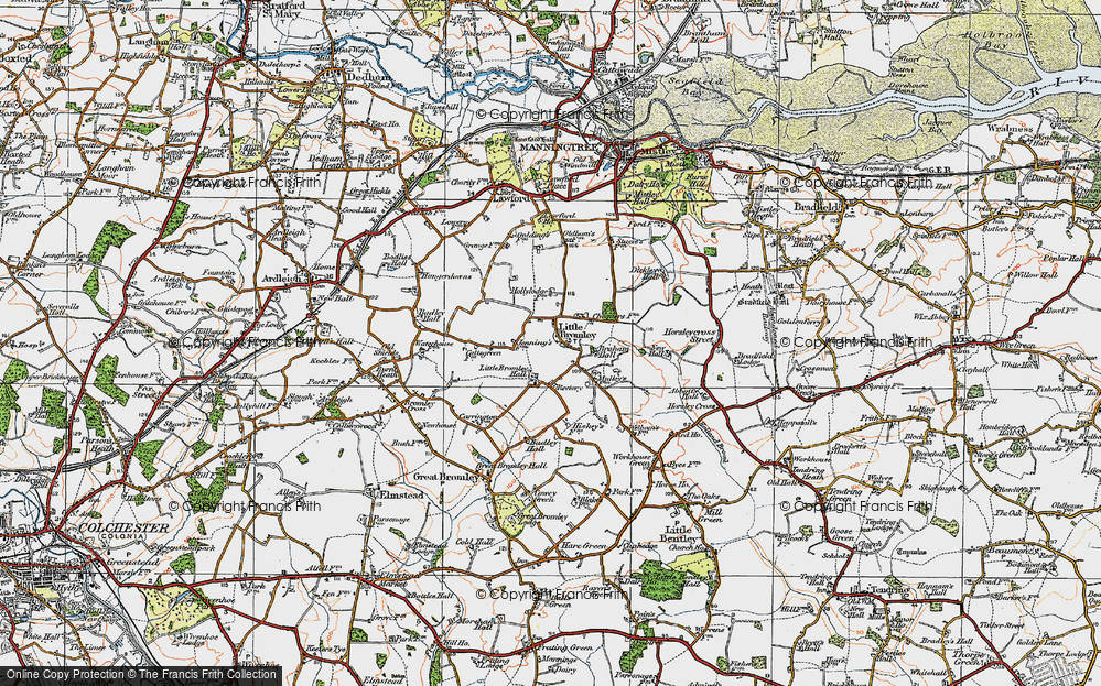 Old Map of Little Bromley, 1921 in 1921
