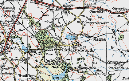 Old map of Little Budworth in 1923