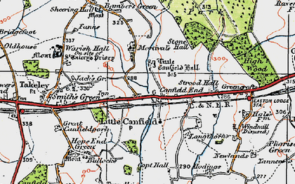Old map of Langthorns in 1919