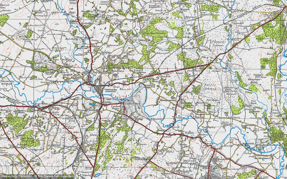 Old Map of Little Canford, 1919 in 1919