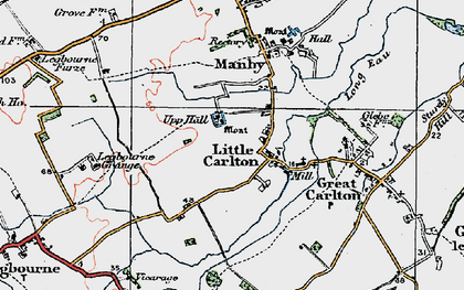 Old map of Little Carlton in 1923
