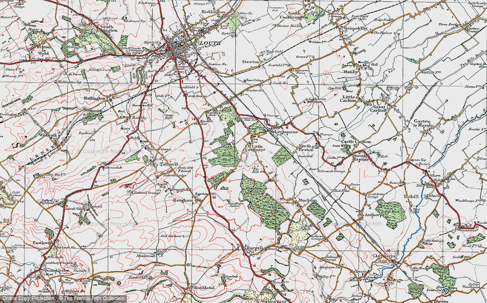 Old Map of Little Cawthorpe, 1923 in 1923