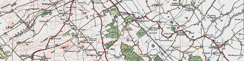 Old map of Little Cawthorpe in 1923