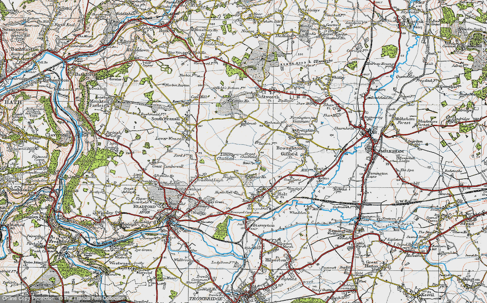 Old Map of Little Chalfield, 1919 in 1919